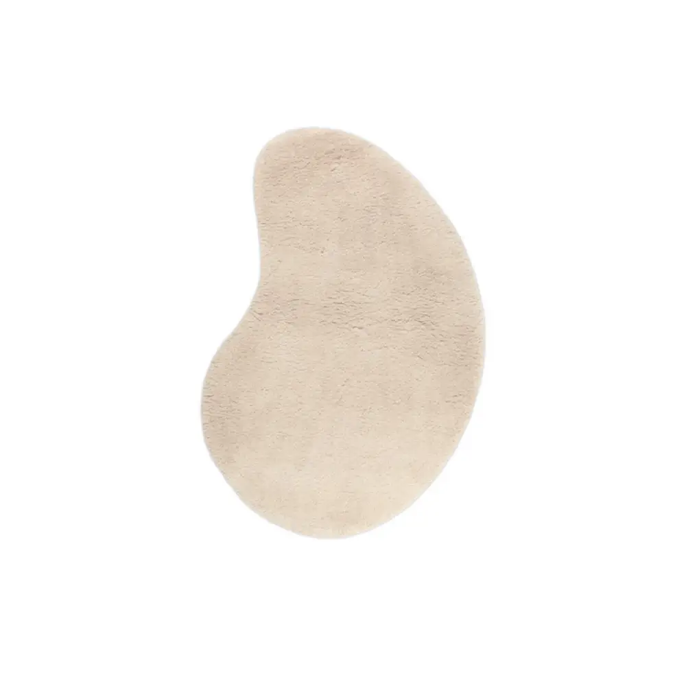 Ferm Living, Forma uldtæppe 103x155 cm råhvid