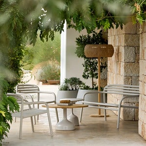 Bliss sofa, stabelbar Sand, aluminium