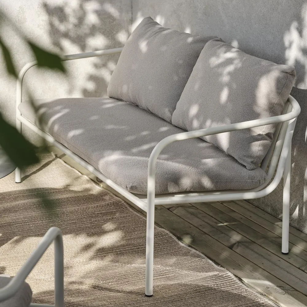 Bendt Sofa Teddy Beige/Pearl White