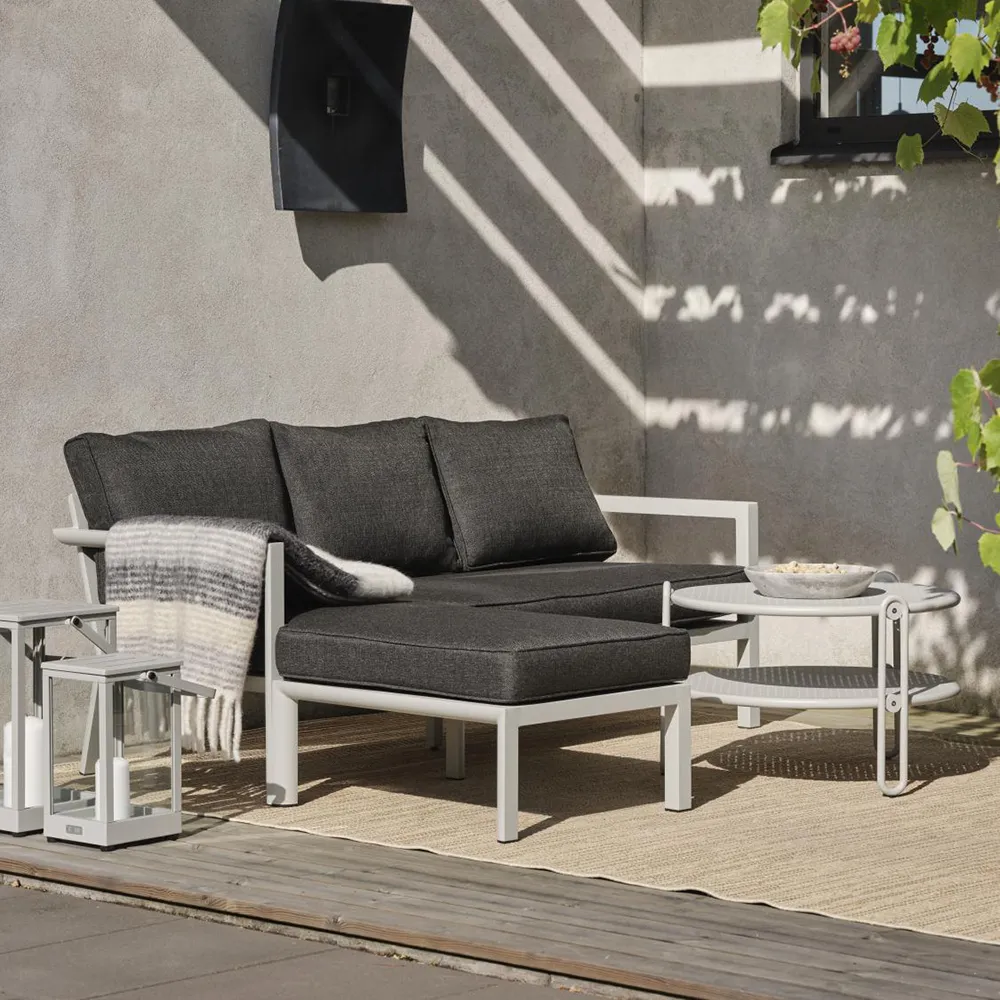 Delia Chaiselongsofa Light Grey/Anthracite