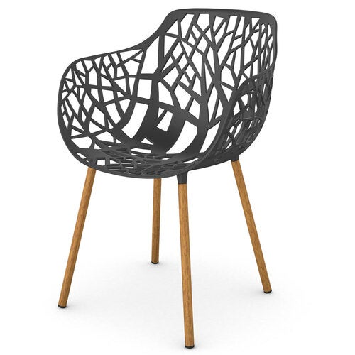 Forest Stol med armlæn Iroko/Dark Blue