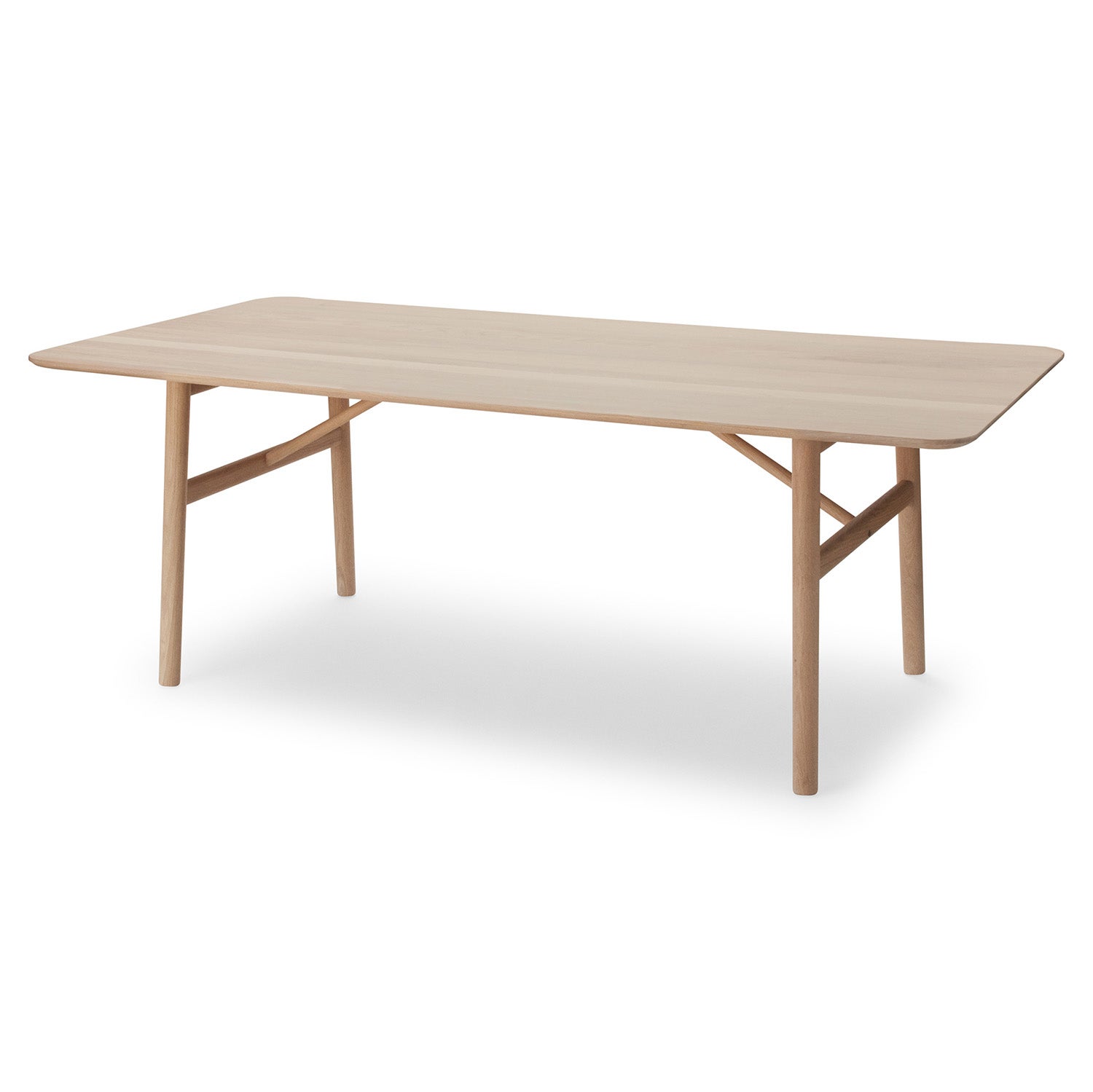 Hven spisebord 190 cm hvid olieret