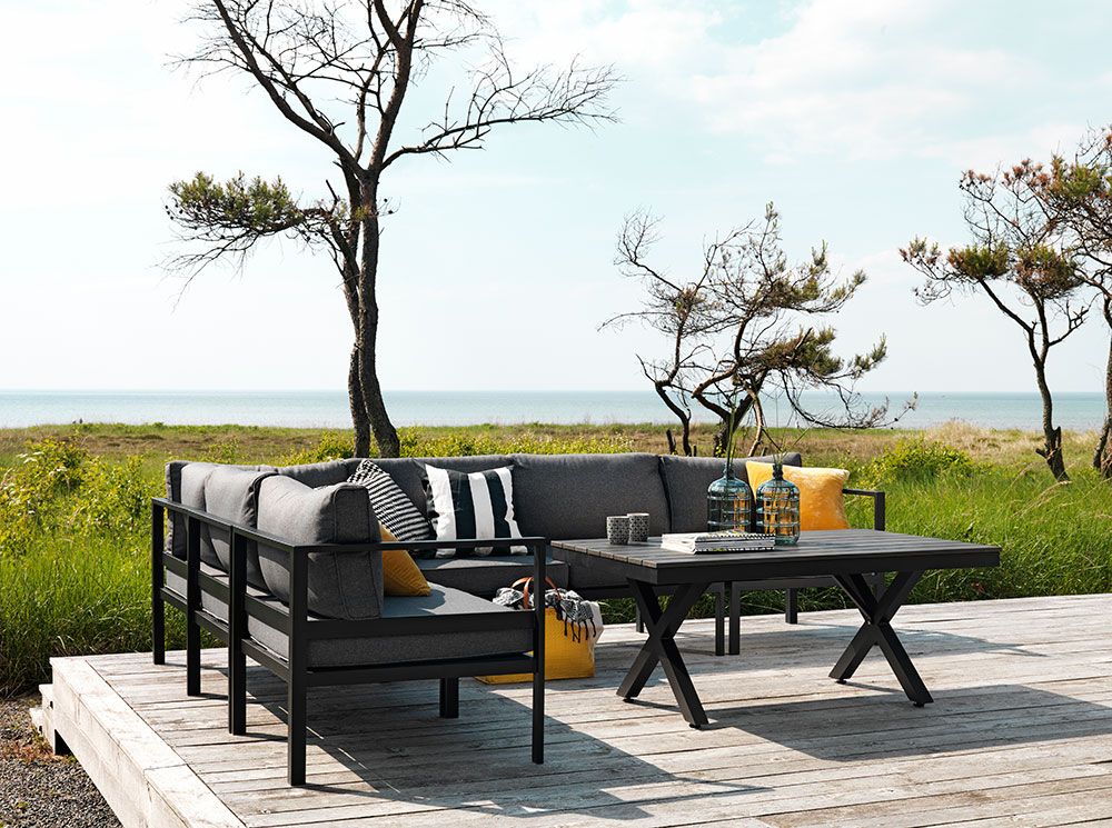 Leone Midtersektion Sort/Grå Aluminium Brafab