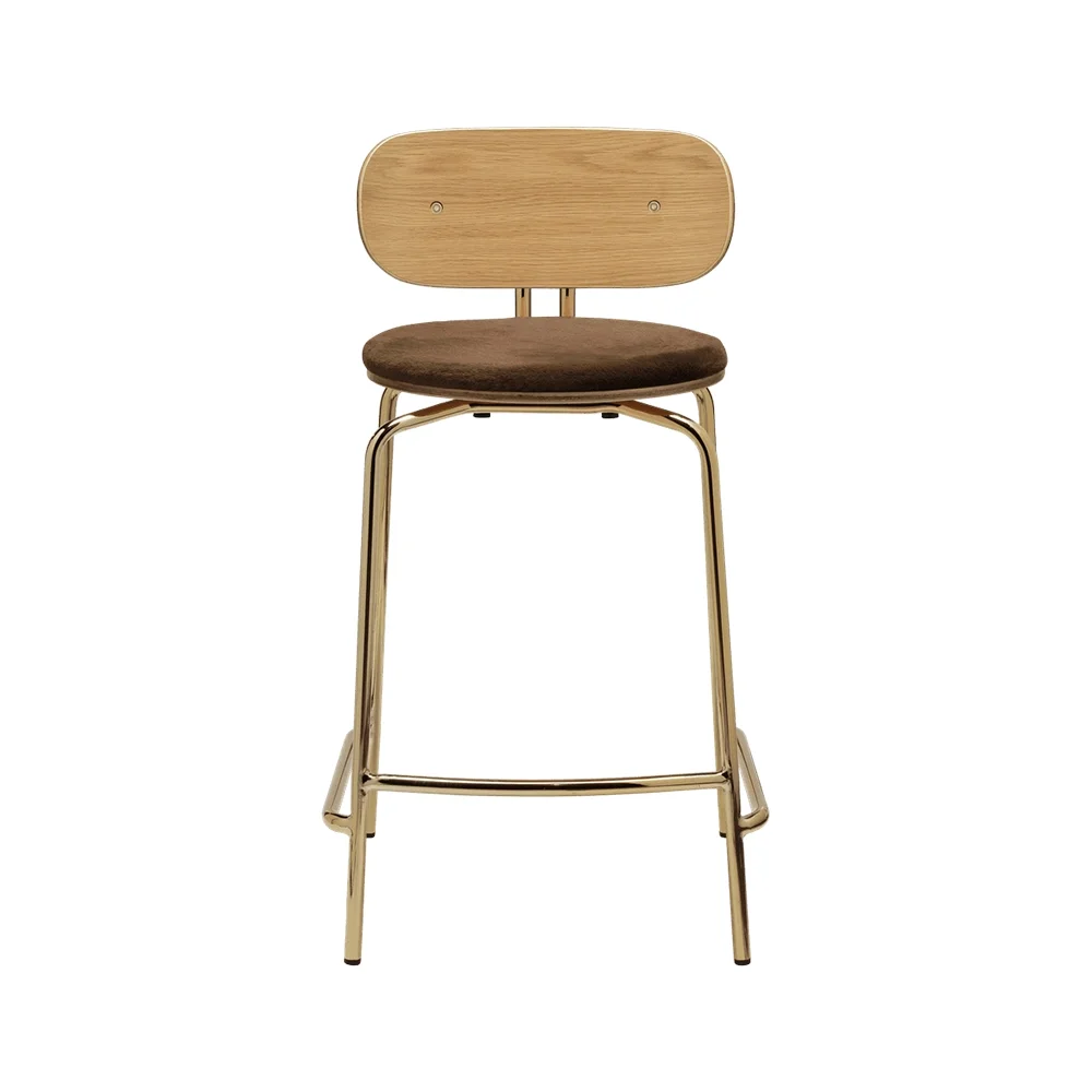 Umage, Curious Lav Barstol Eg/Messing Teddy Brown