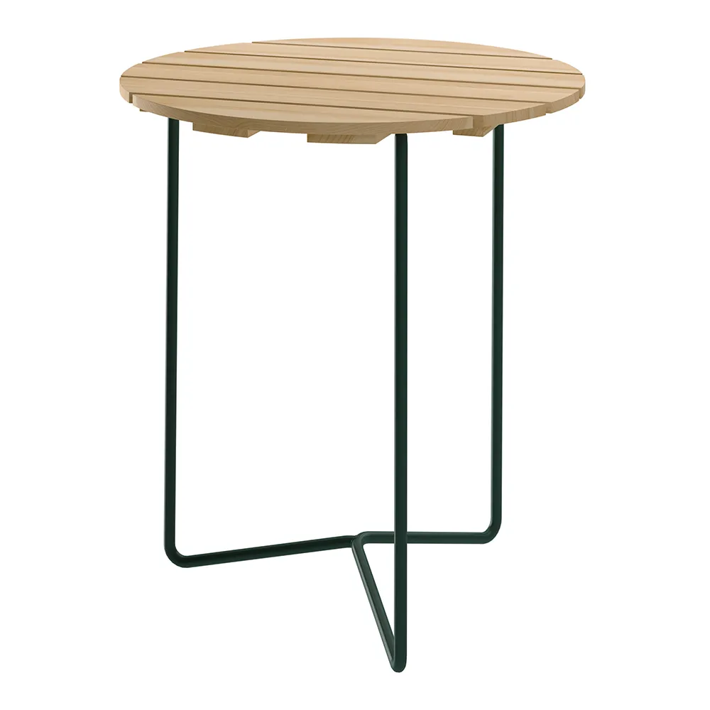 Grythyttan Stålmöbler, Bord 6B 60 cm Olieret fyr / Grøn