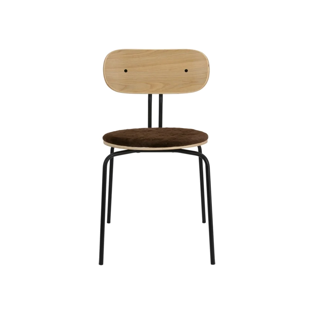 Umage, Curious Spisestol Eg/Sort Metal Teddy Brown