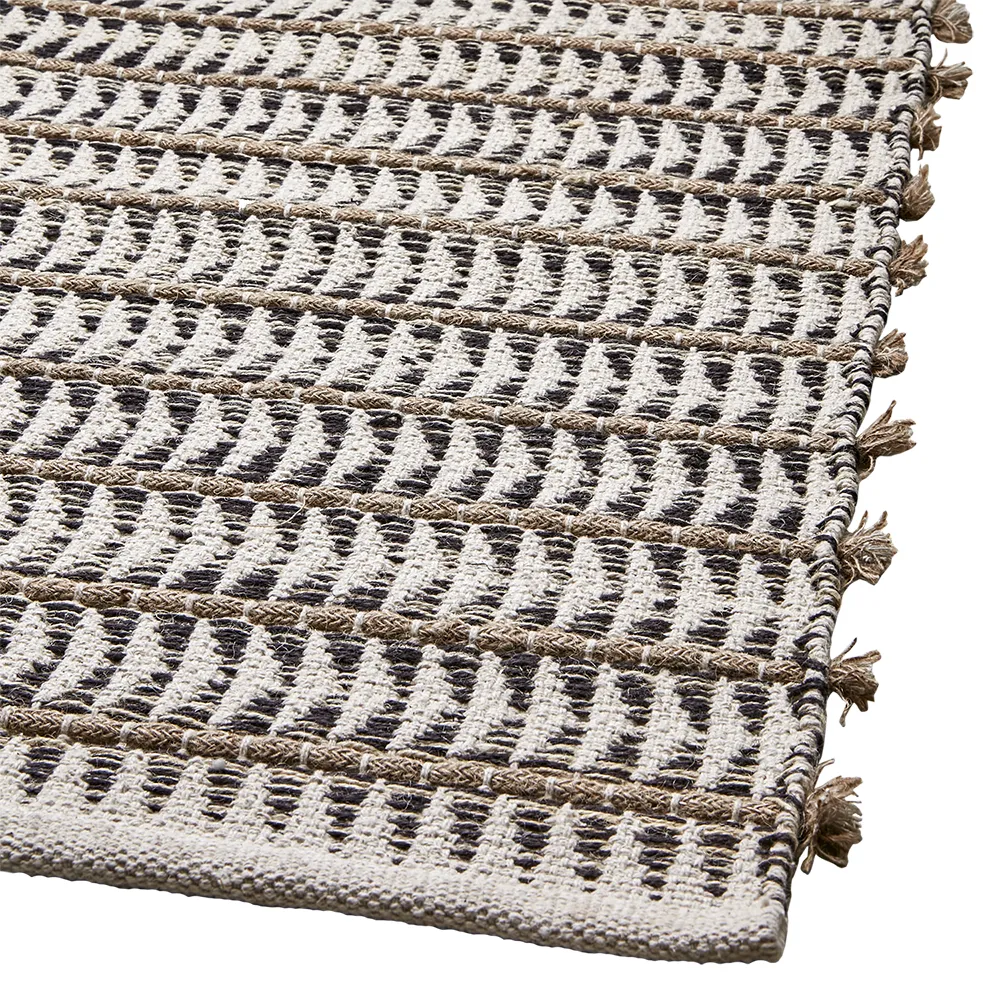  FERNANDO tæppe grå/hvid/naturlig 300x200 cm