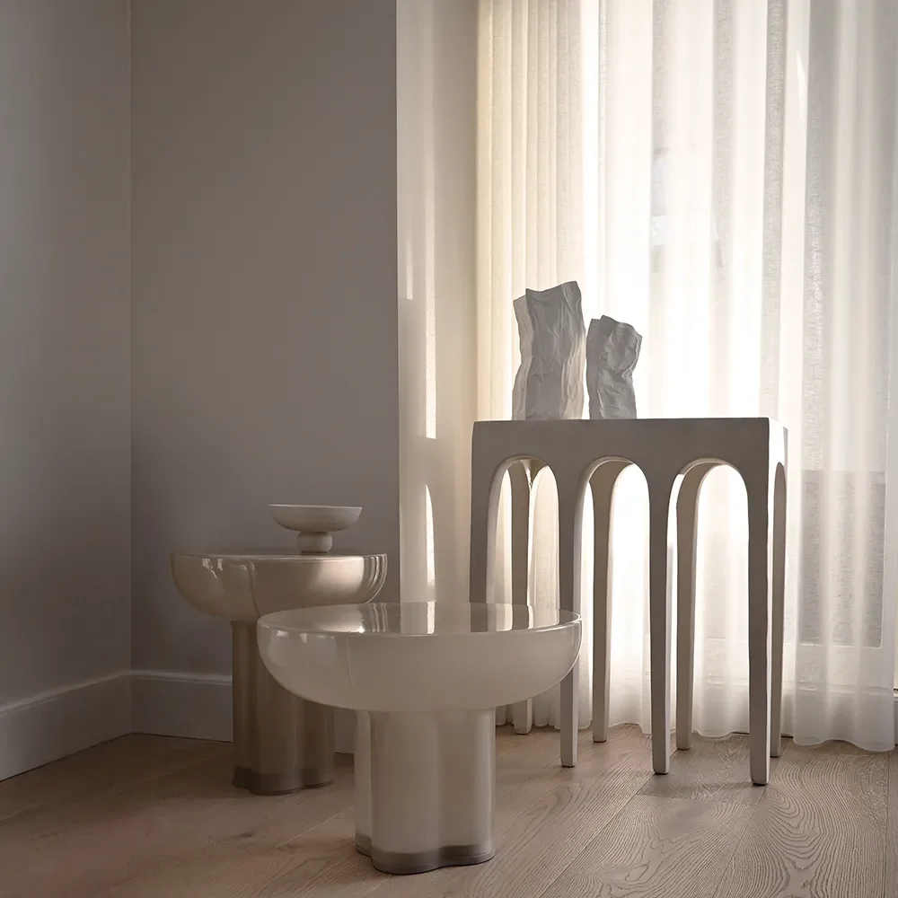 Crown sofabord lavt - røget dessertbord