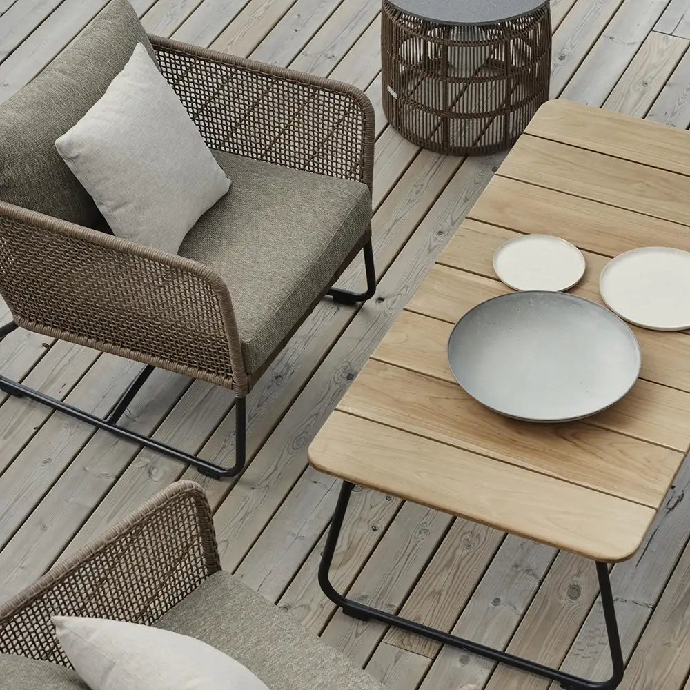 Nolli Sofabord 70x140 cm Sort/Teak Brafab