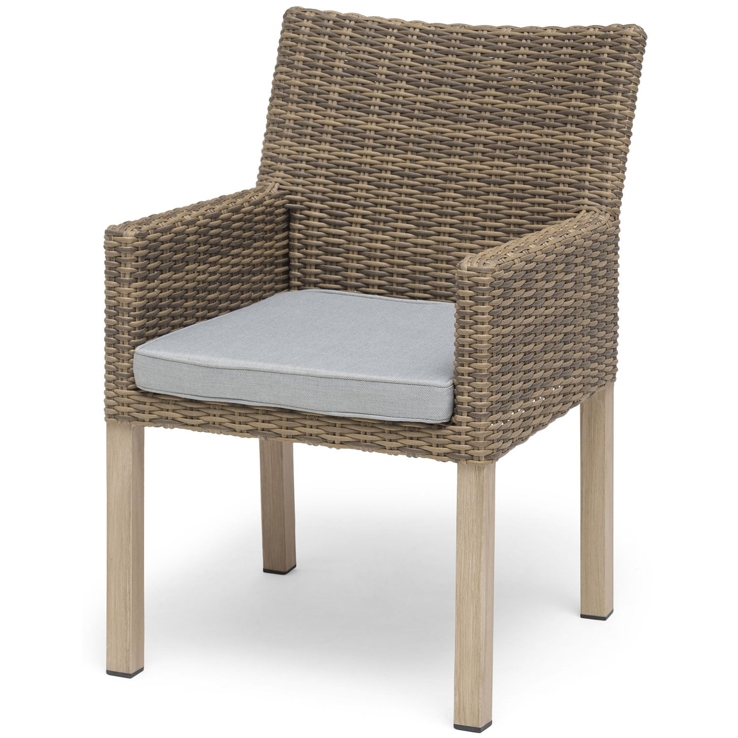 Fyrsnäs spisebordsstol naturflet/aluminium 