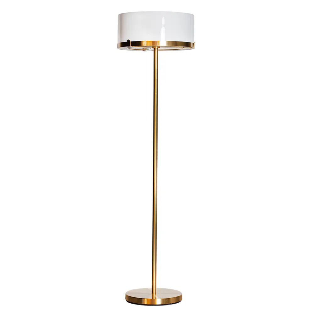 by Rydéns, Marcel gulvlampe H: 150cm messing/hvid