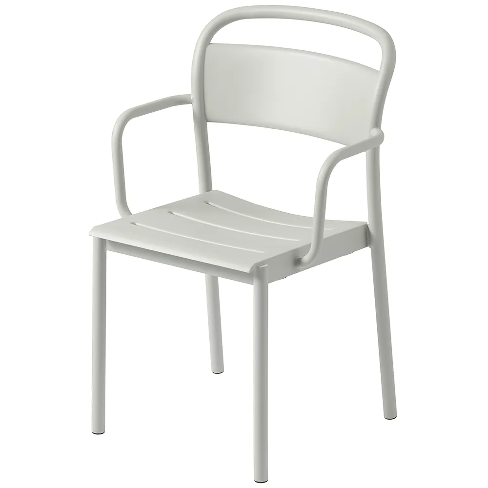 Muuto, Linear Steel Stol med armlæn - Grey