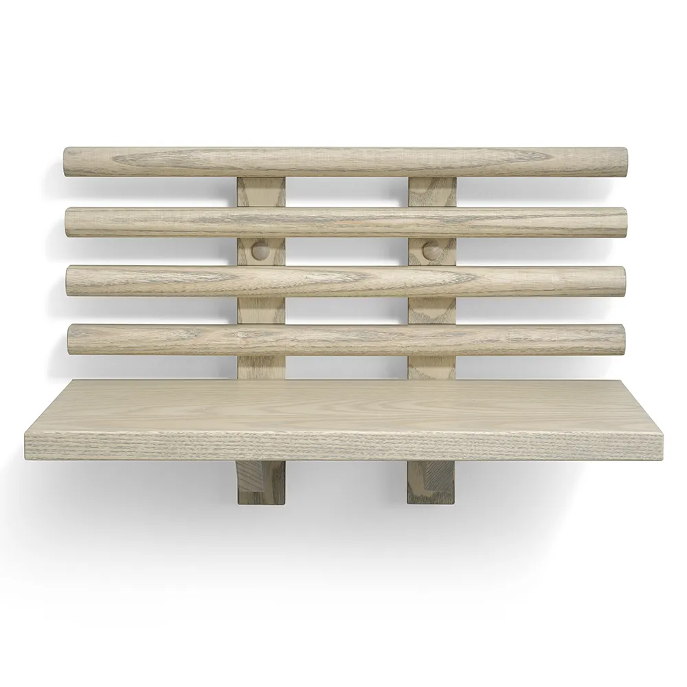 Zana sengebord grå olieret ask