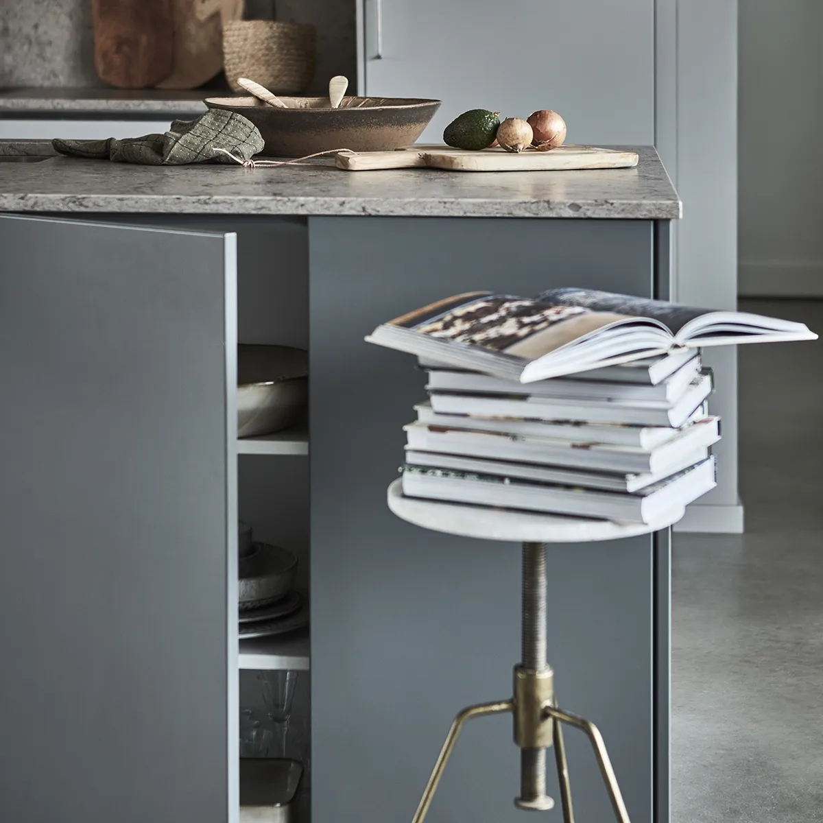  MILAN skammel messing Ø44 cm