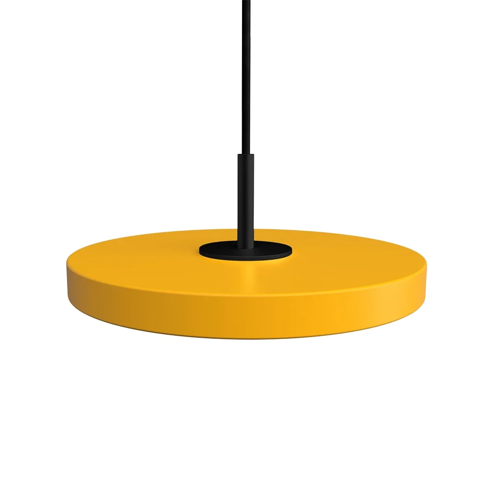 Asteria Micro Loftlampe Ø15 cm Saffron Yellow/sort