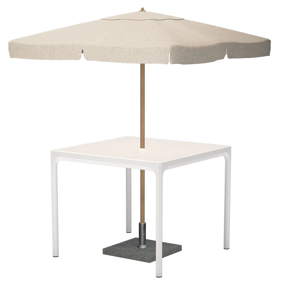 FOUR aluminiumsbord 90x90 cm vit