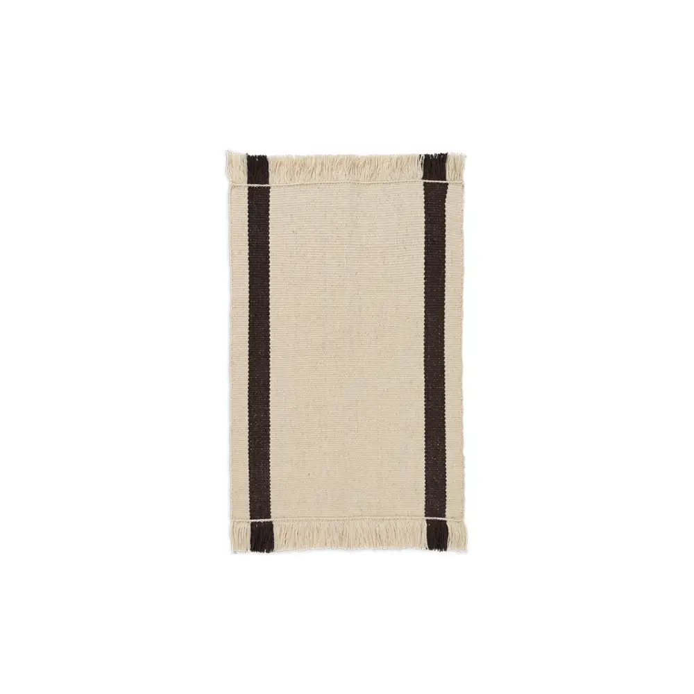 Ferm Living, Calm Kelim-tæppe 50 x 70 cm – Off-white/kaffe