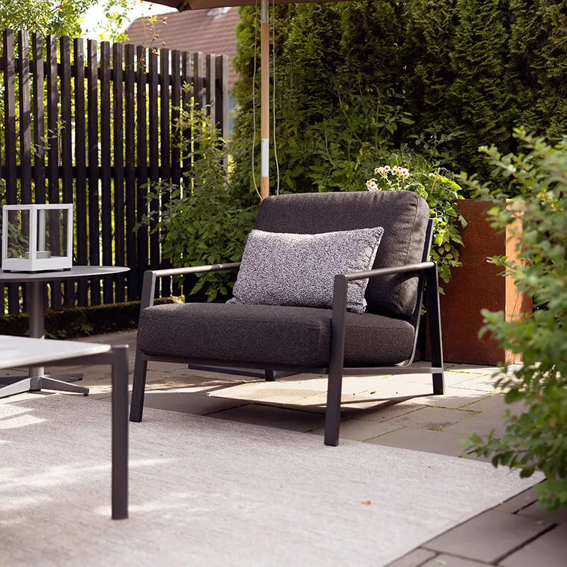 Lyra lænestol Sort / Teddy black