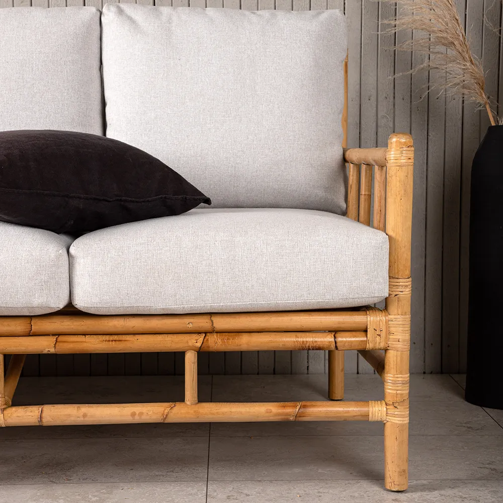 Cane 3-personers sofa Bambus 