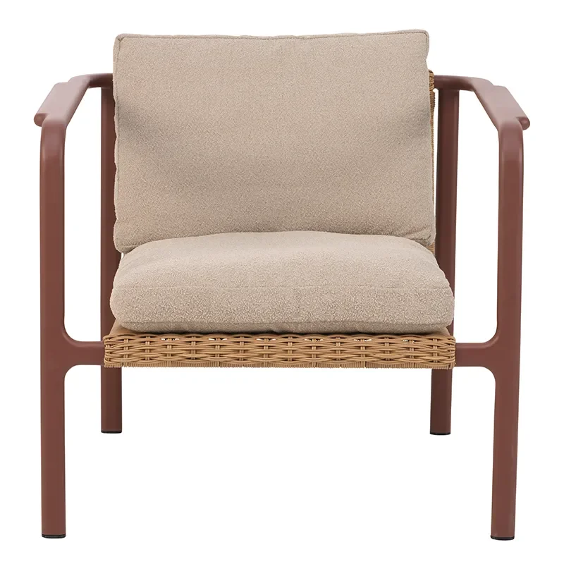 Motty lænestol Zin Red / Teddy Beige