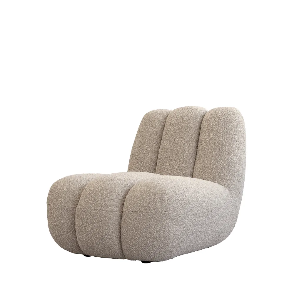 101 Copenhagen Toe loungelænestol bouclé Smoked sand