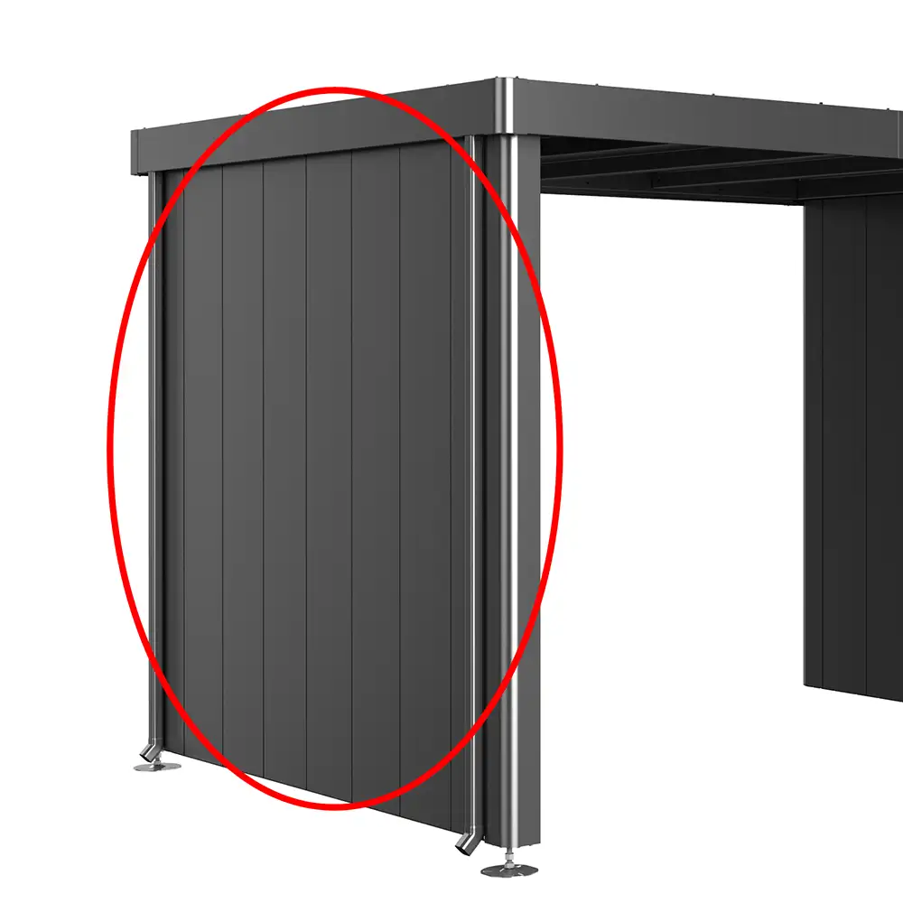 Biohort, Sidevægge til Neo 3A/3B/3C metalgråt haveskur med tag