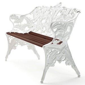 Classic sofa ender: hvid / træ: olieret mahogni