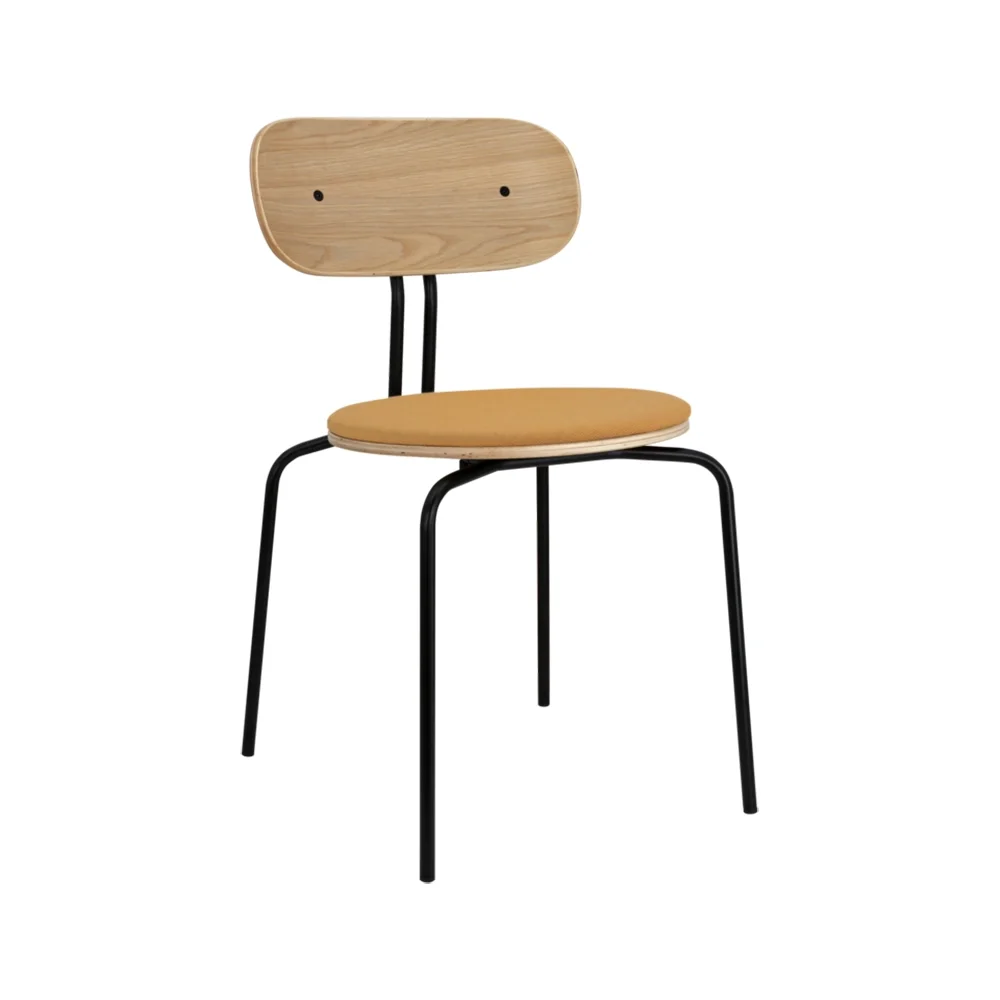 Curious Spisestol Eg/Sort Metal Tangerine