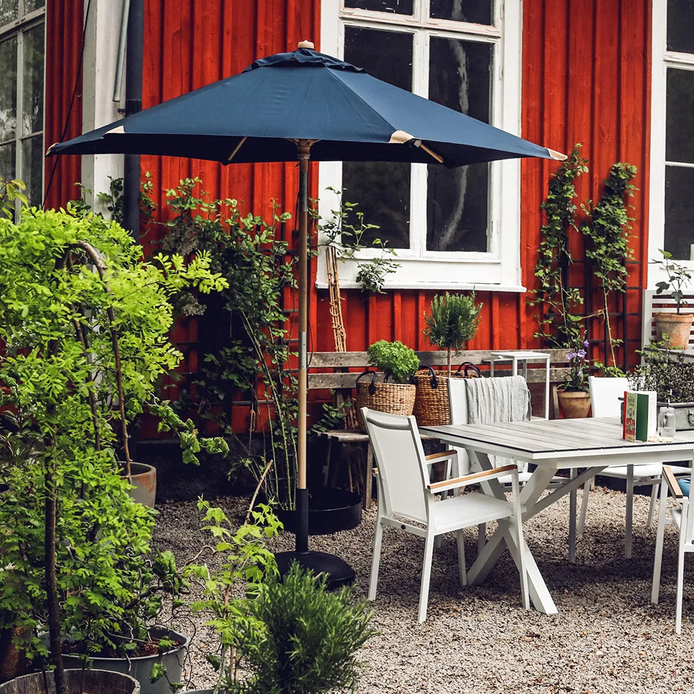 Trieste Træparasol 250 cm Marine Brafab