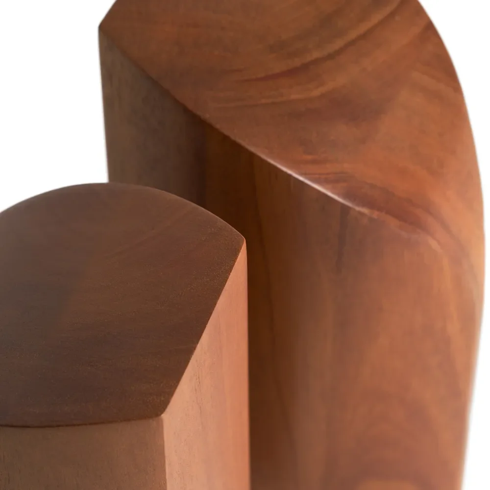  PI bogstøtte lakeret mahogni sæt med 2 stk