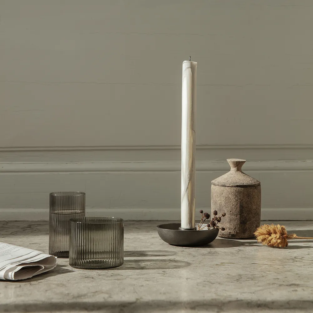 Ripple Lavt glas 4-pak - Smoked Grey