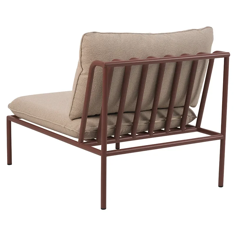 Collier midterste sektion  Zin red / Teddy beige