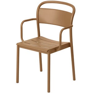 Linear Steel Stol med armlæn - Burnt Orange 