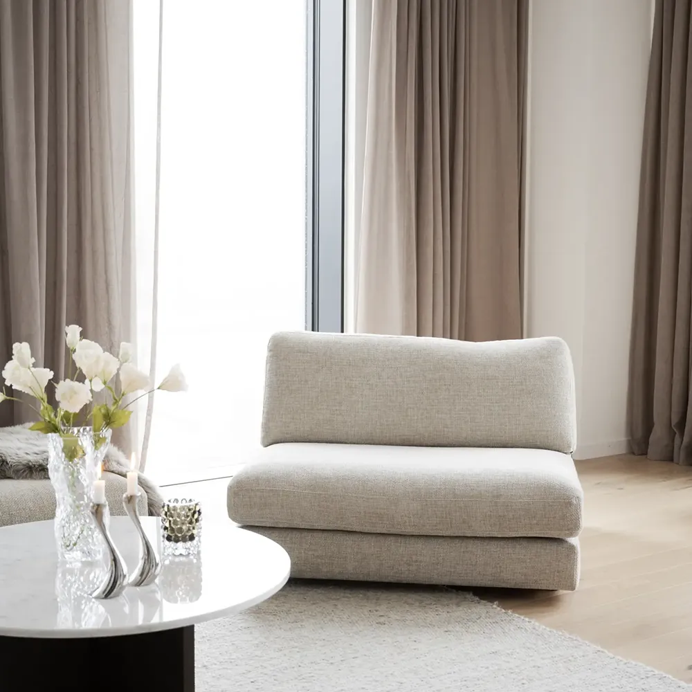 Duncan 1,5-sæders stof Robin lysegrå