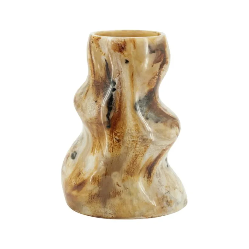 Stonea 1 vase 19x17x26 cm resin brun