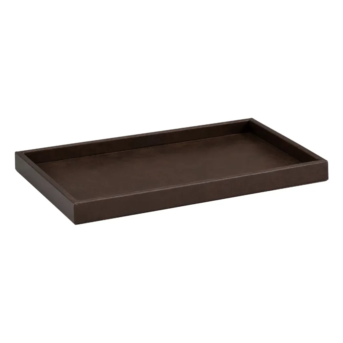 Dekorationsbakke i læder Montero S Deep brown
