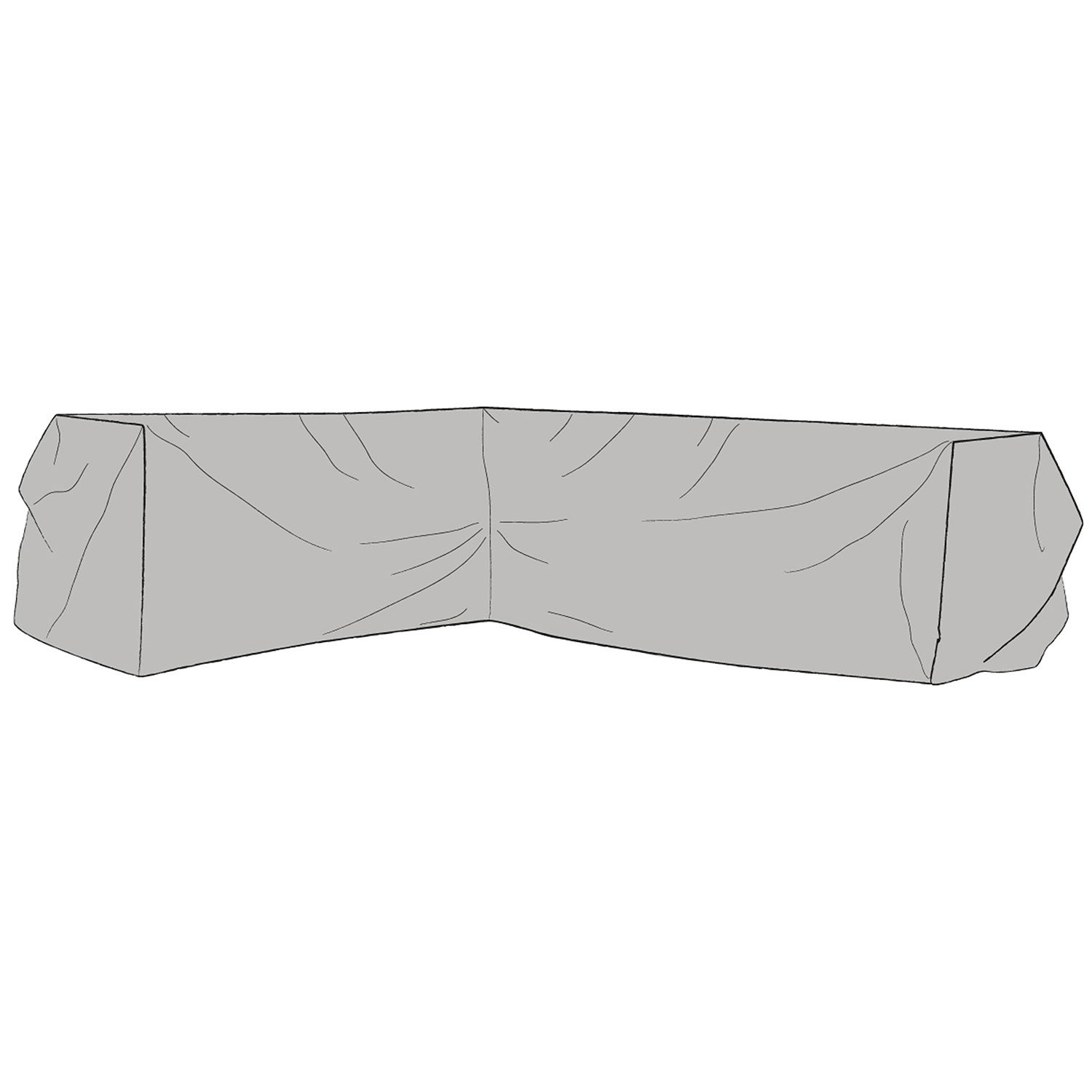 Møbelovertræk Hjørnesofa 83x292/234 cm Grå Polyester Brafab