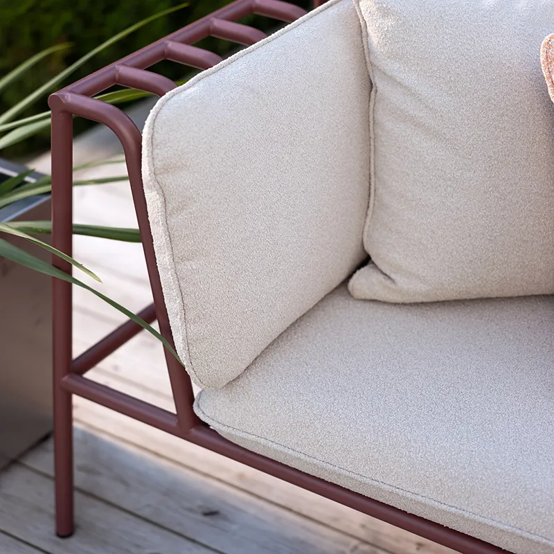 Collier lænestol  Zin red / Teddy beige