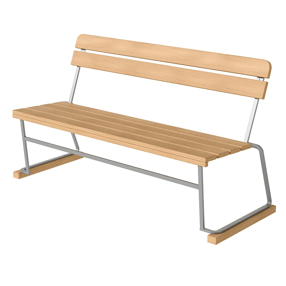 Grythyttan Stålmöbler, Sofa 3 Olieret eg / galvaniseret