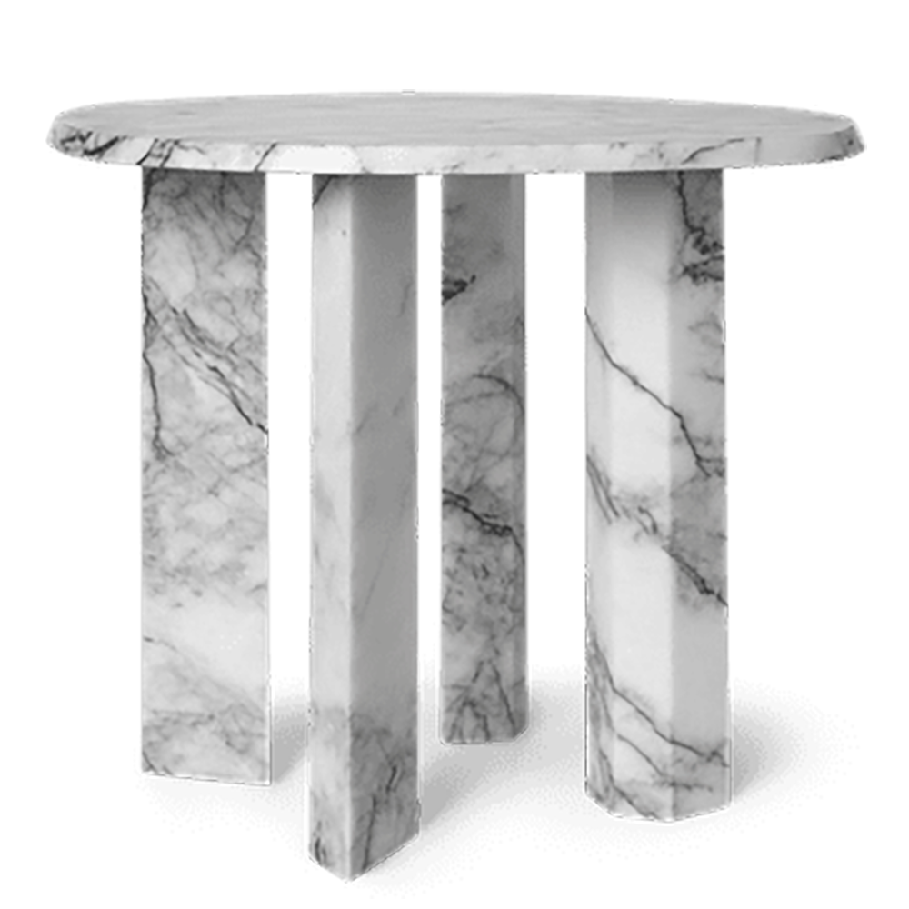 Ferm Living Taula sidebord Ø54,4x45 cm White-charcoal