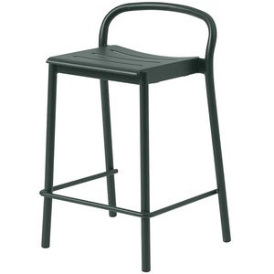 Linear Steel Lav barstol Dark Green 