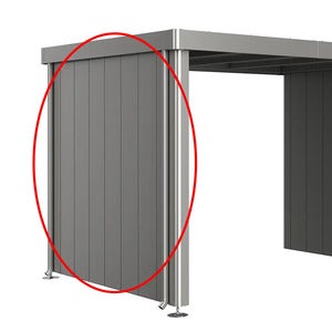 Sidevægge til Neo 3A/3B/3C metalgråt havehus med sidetak