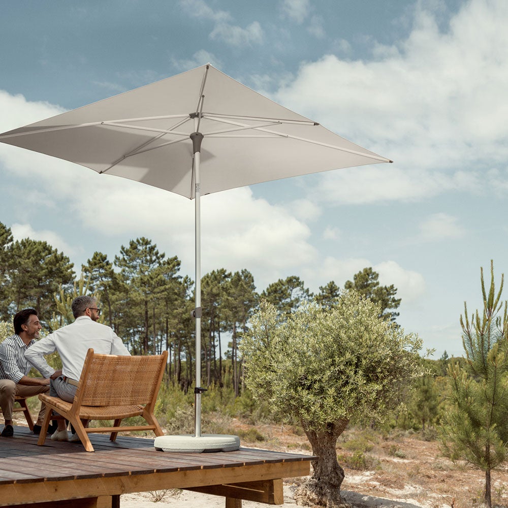 Alu-Smart Parasol 250 cm Kat.2 157 Stone Grey