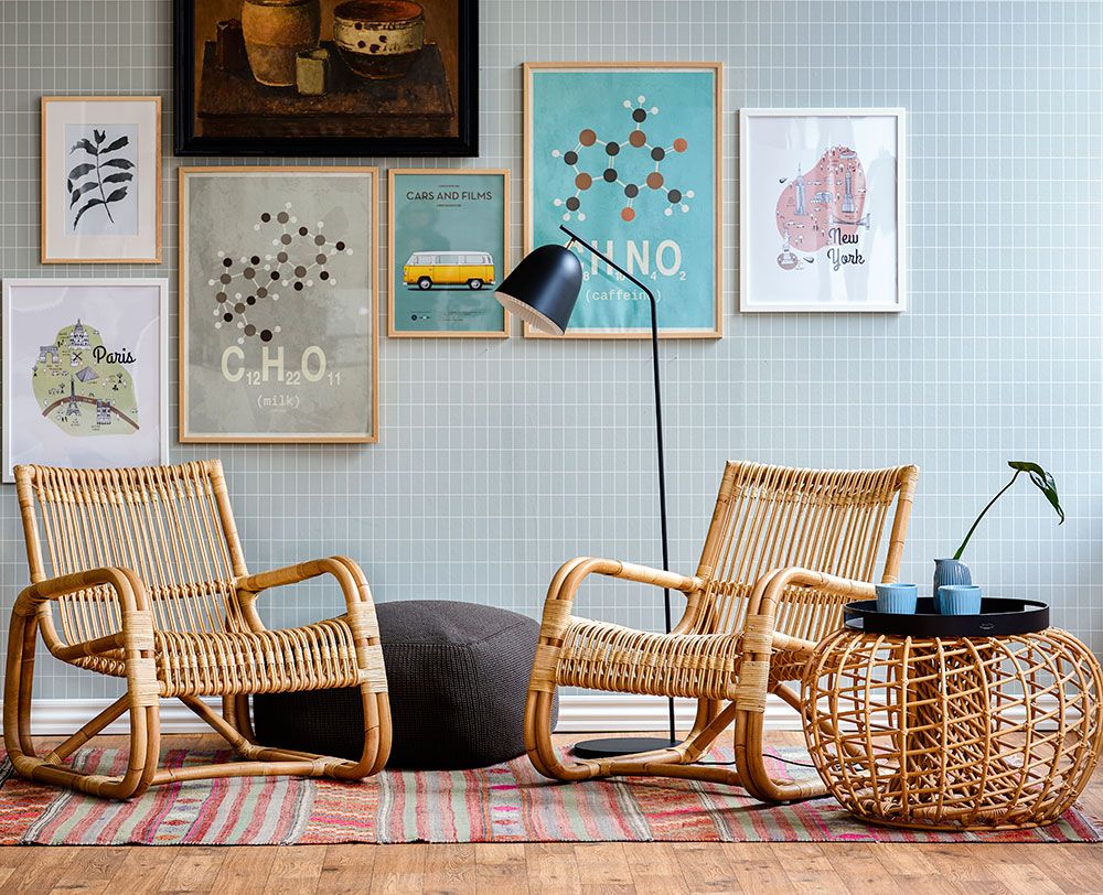 Curve loungestol Natur