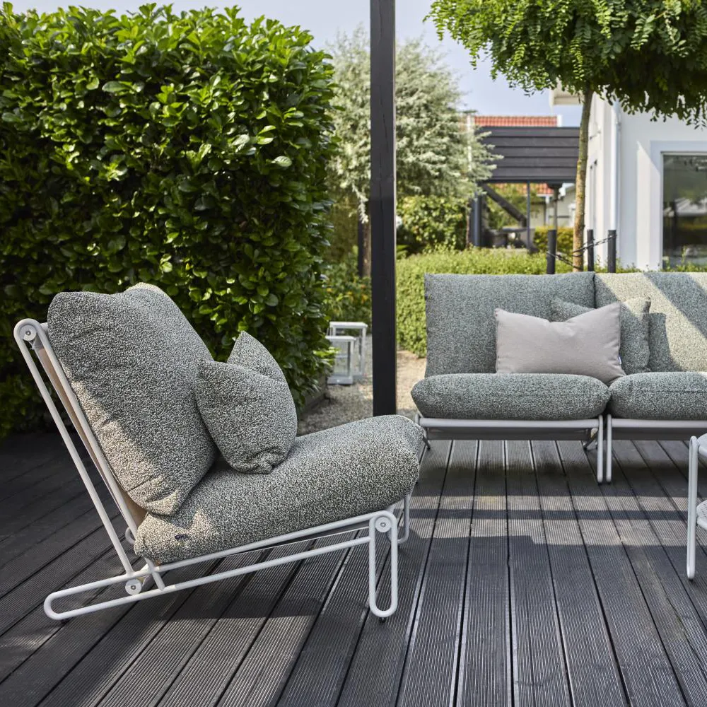 Blixt Lænestol Light Grey/Teddy Verde