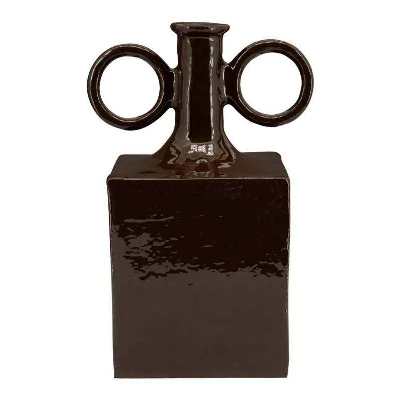 Oro 1 vase 21x16x31,5 cm aluminium brun