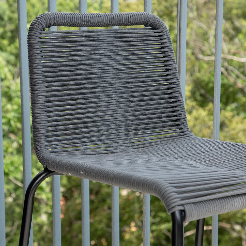 Lindos barstol mørkegrå 2-pak