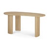 Boomerang skrivebord lakeret eg 160x83 cm