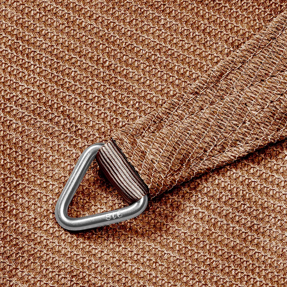 Coolfit solsejl trekantet 90° 400x570cm beige