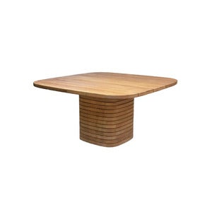 Mellow matbordstel kvadratisk f/bordsskiva 144x144 cm Teak